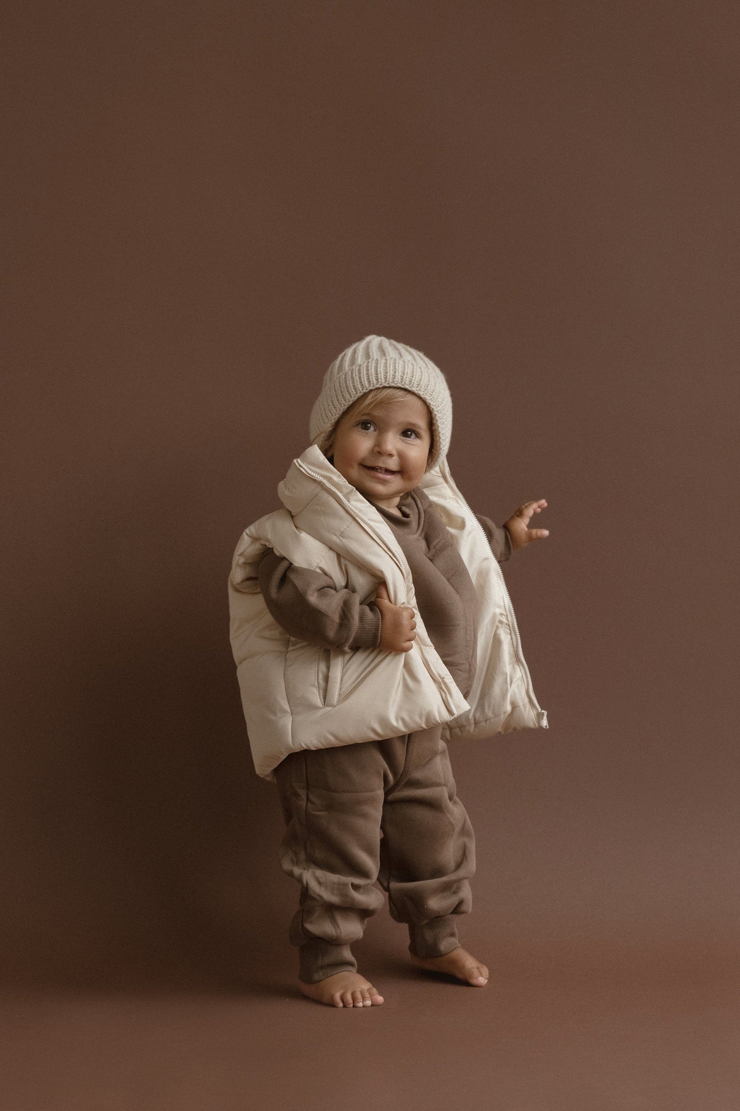 Puffer Vest - Cream