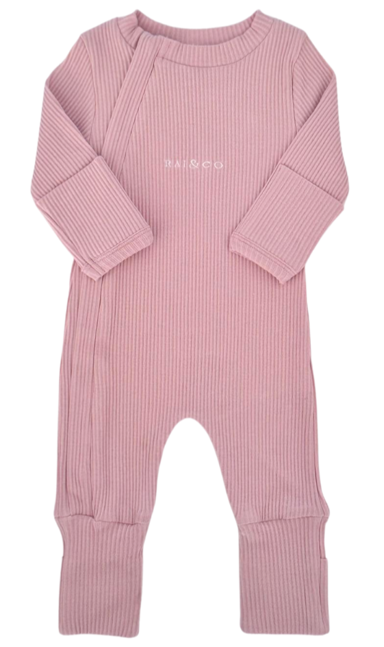 RIBBED ONESIE | BEIGE