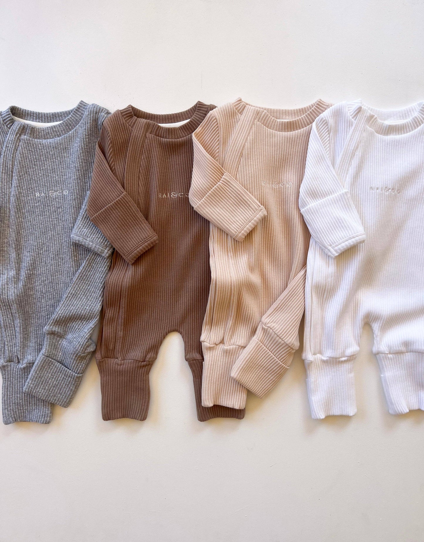 RIBBED ONESIE | CARAMEL