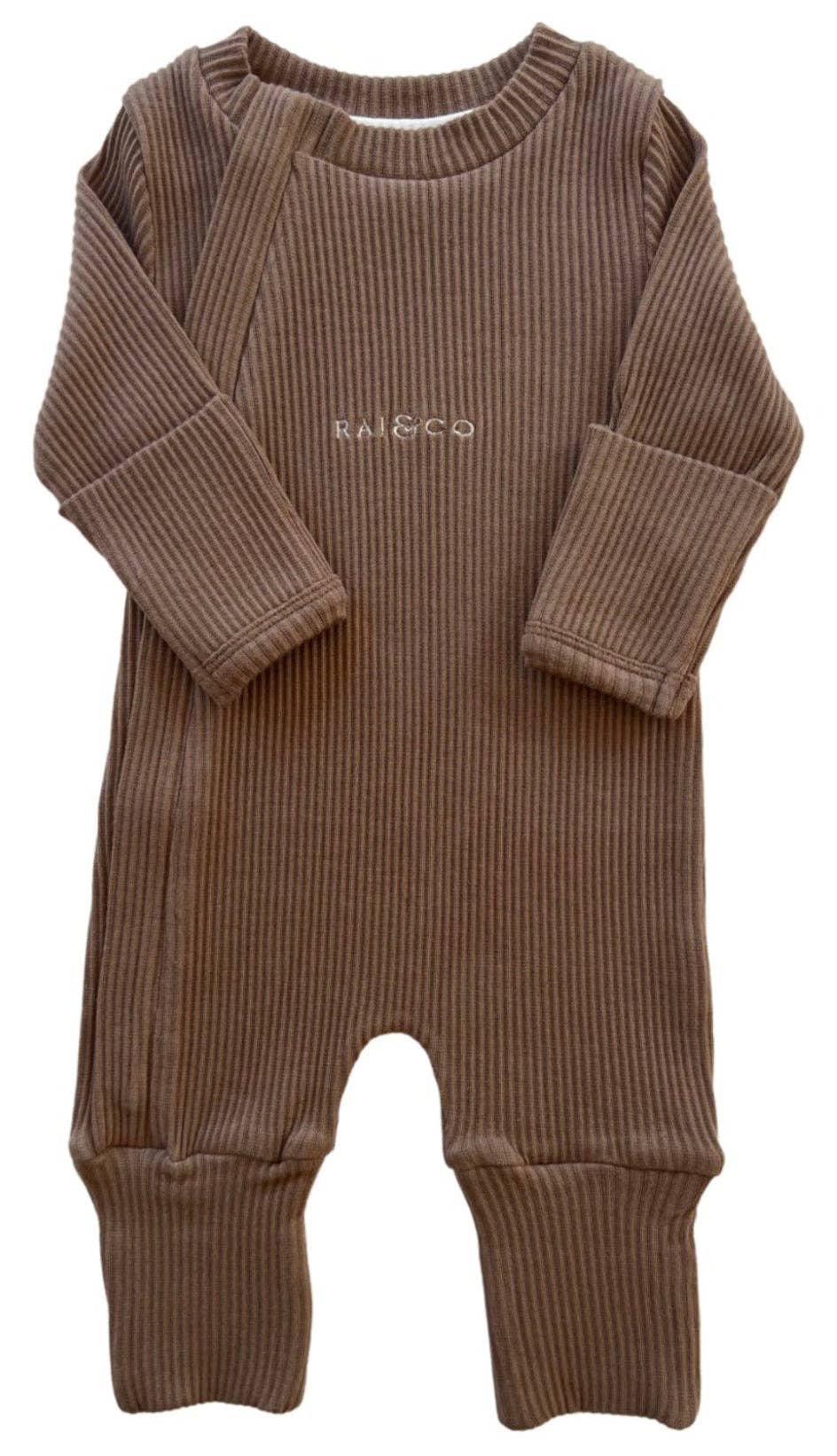 RIBBED ONESIE | BEIGE
