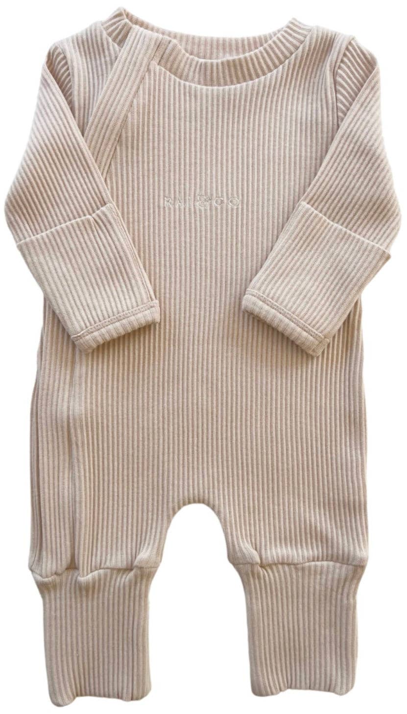 RIBBED ONESIE | WHITE