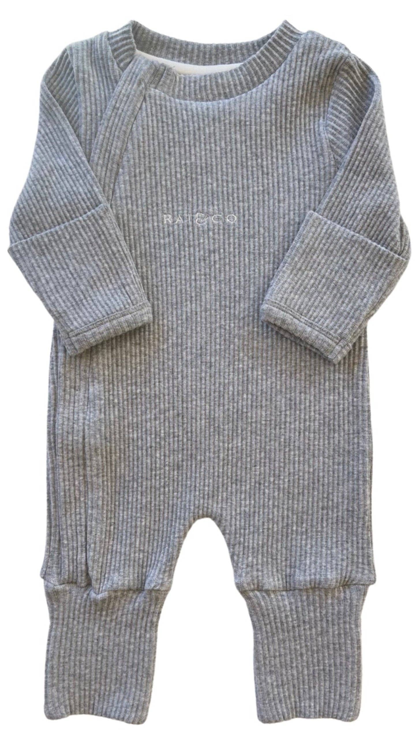 RIBBED ONESIE | WHITE