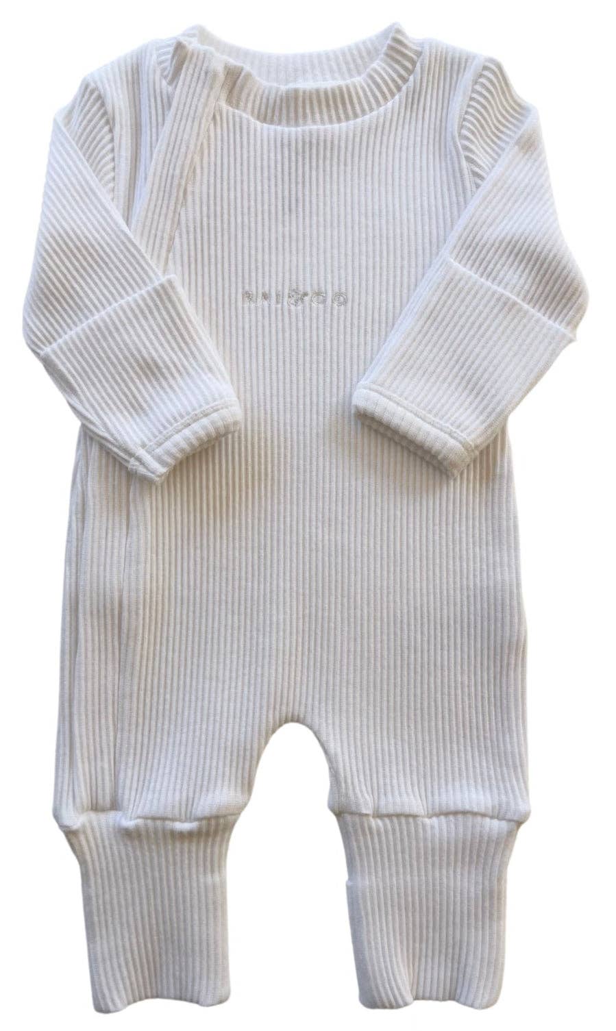 RIBBED ONESIE | WHITE