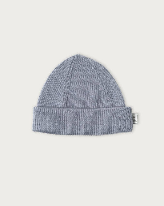 MERINO RIBBED BEANIE | PERIWINKLE