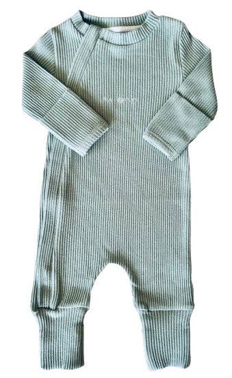 RIBBED ONESIE | WHITE