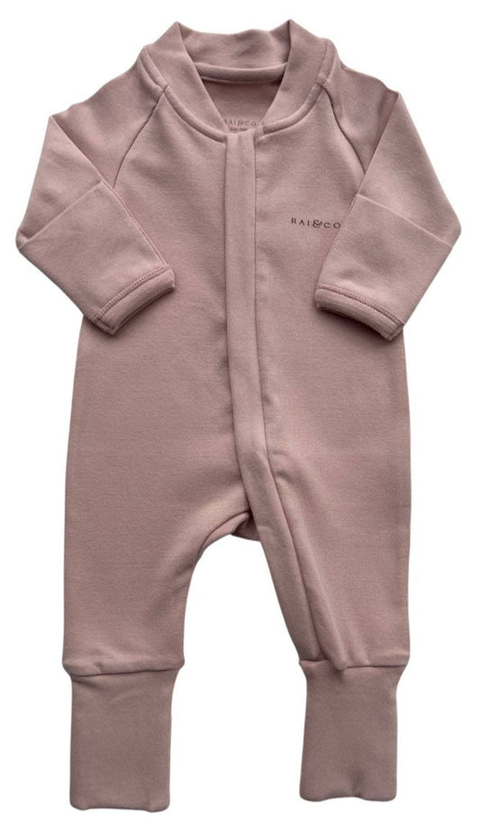 APPLE ONESIE | ROSE PINK