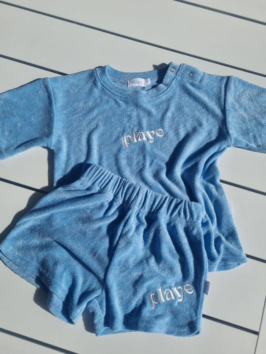 VACAY TERRY TEE | POOL BLUE