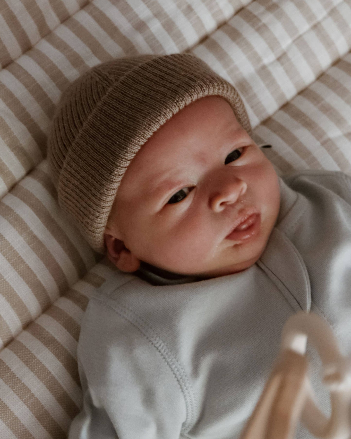 MERINO RIBBED BEANIE | WALNUT