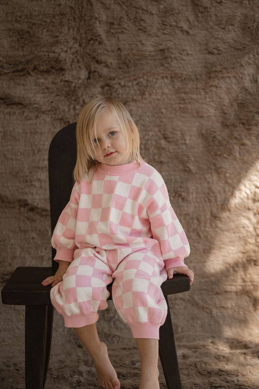 KNITTED LOUNGE SUIT | PINK