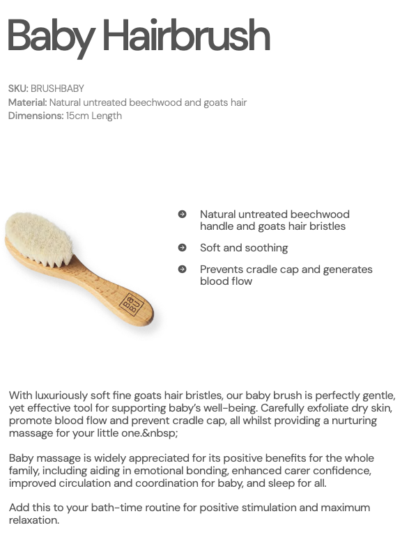 WOODEN BABY HAIRBRUSH