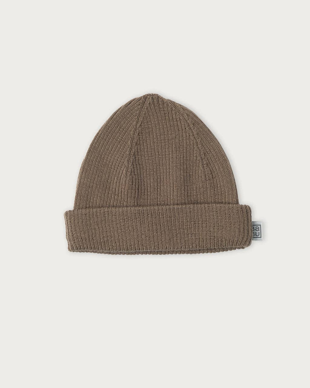 MERINO RIBBED BEANIE | WALNUT