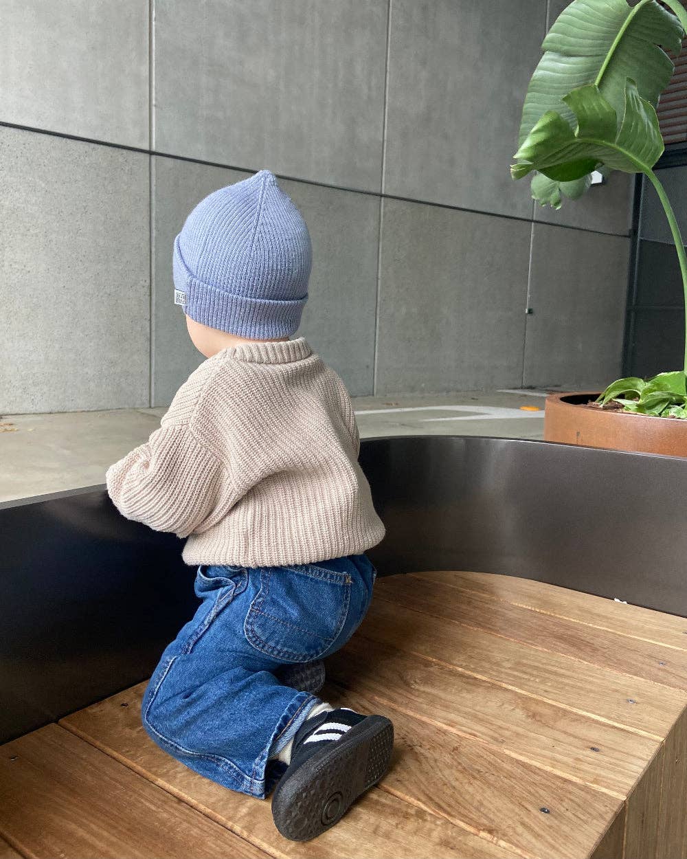 MERINO RIBBED BEANIE | PERIWINKLE